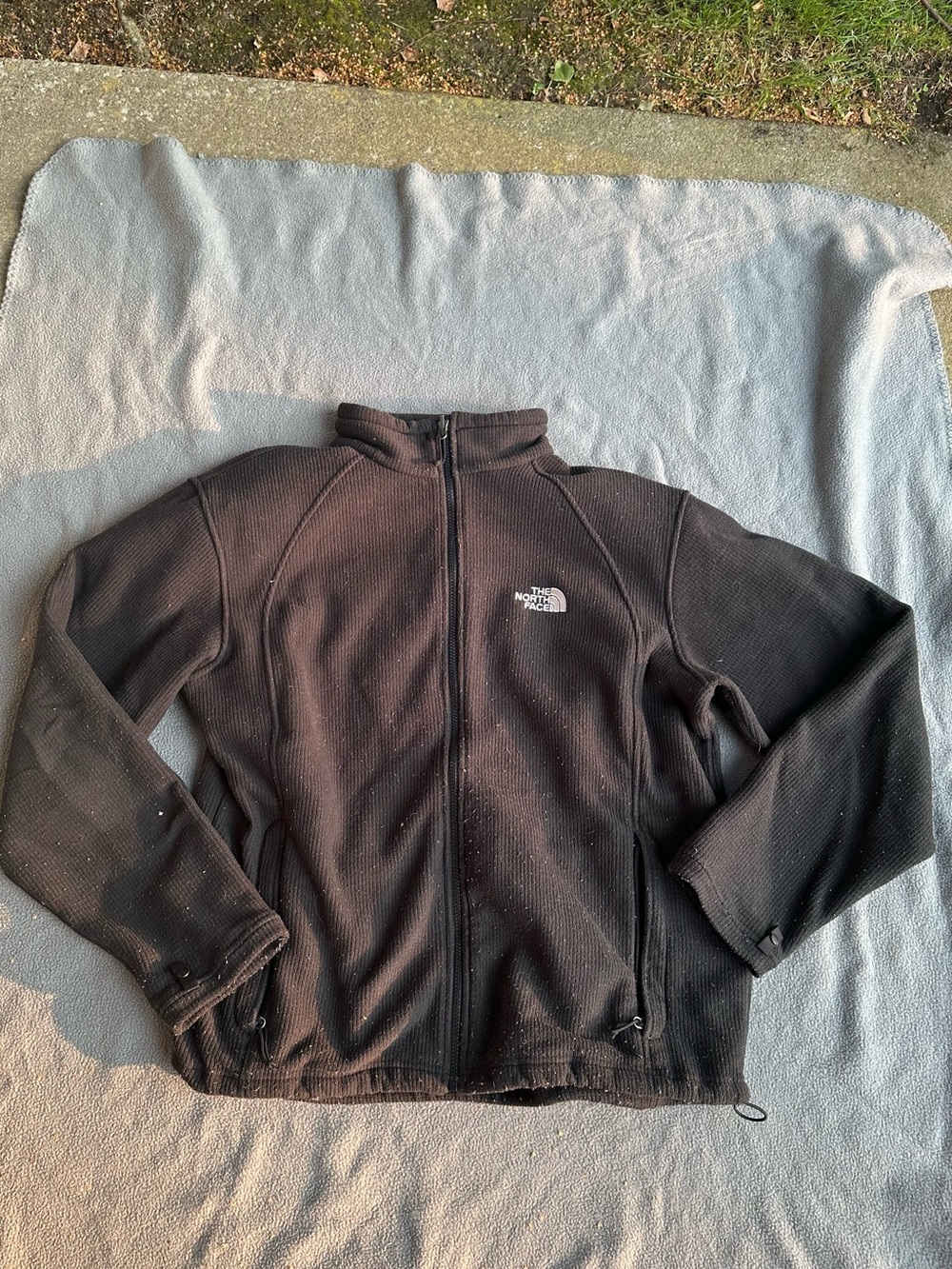 The North Face Men's Black Full-Zip Fleece Jacket with Logo